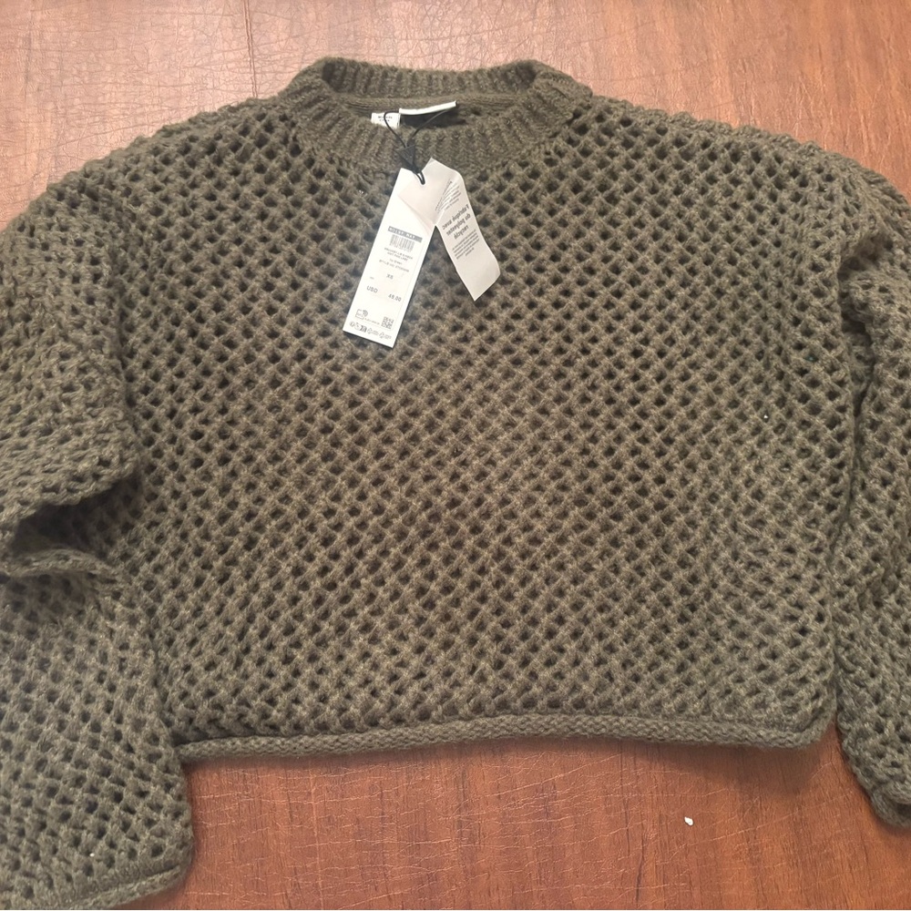 Chunky Knit Olive Sweater